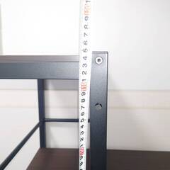 ニトリ　システムデスク　ダークブラウンの画像