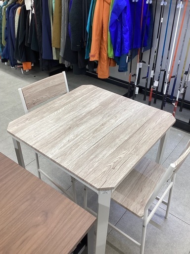 【取りに来られる方限定】　スリーアイ　ダイニング3点セット　ベージュ×ホワイト