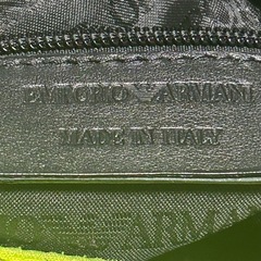 【EMPORIO ARMANI】ショルダーバッグ イエロー×ブラック イタリア製の画像