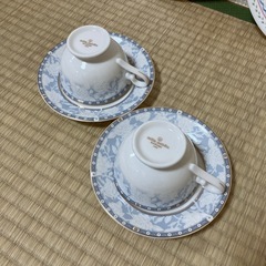 コレールCORELLE ランチプレート2枚　ナルミカップ&ソーサー2客セット　の画像