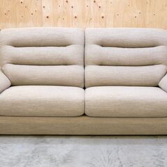 ≪zyt2527ジ≫ nitori/ニトリ 3人掛けソファ Nポケット A12? BS12? 幅210cm 布張り 2021年製造 3Pソファ/シンプル/中古家具/宮城県仙台市 71030-04の画像