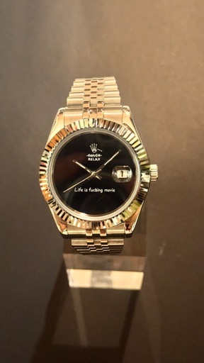 新品/送料無料/限定「Relax Rolex」 腕時計 自動巻き デイトジャスト ブラック文字盤　ステンレス　RELAX (Rolexではない)