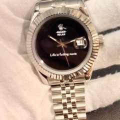 新品/送料無料/限定「Relax Rolex」 腕時計 自動巻き デイトジャスト ブラック文字盤　ステンレス　RELAX (Rolexではない)の画像