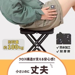 【新品 】折りたたみ椅子　ブラック　1脚の画像