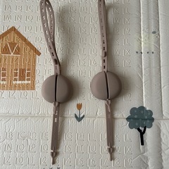 双子　エジソンママ　おしゃぶりホルダー　くるっとやわらかストラップ2点の画像