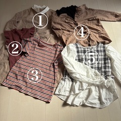 ワンピース　長袖　トップス　スカート　ズボンの画像