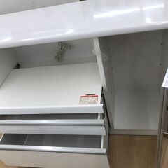 A-470★ジモティ割引あり★【リユースのサカイ野々市店】 レンジ台  白 W(幅)120×D(奥行き)46×H(高さ)92cm ※クリーニング済みの画像