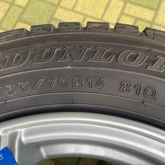 【引取限定】VIOLENTOホイール、DUNLOPスタッドレス4本セット　165/70R14 81Qの画像