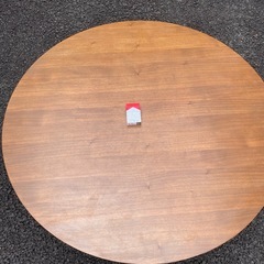 大きな 木製 円形テーブル ちゃぶ台 センターテーブル 昭和レトロの画像