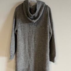 ローリーズファーム 
ロングニットカーディガン　フードつ付きの画像