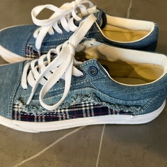 【未使用】　vans スニーカー　デニム生地　ローカットスニーカーの画像