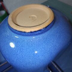 未使用　御浜焼　南紀御浜窯　角小鉢５客（底は丸型）細かい釉薬による貫入　生産中止の希少性　深みのある海のような色合い　木箱付きの画像