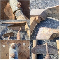 農機具　1点550円　ジャンク品　21点　シャベル　スコップ　くわ　オノ　鎌　クシ型ホー　三角ホー　ツルハシなどの画像