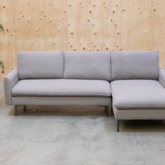 ≪zyt2528ジ≫ 美品 LIFEDEPT 3人掛けカウチソファ SF02 総幅約210cm グレー系 L字/おしゃれ/シンプル/モノトーン/中古家具/宮城県仙台市 71030-02の画像