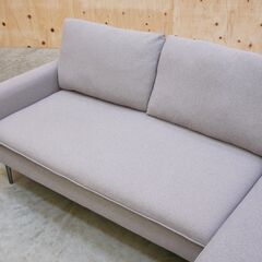 ≪zyt2528ジ≫ 美品 LIFEDEPT 3人掛けカウチソファ SF02 総幅約210cm グレー系 L字/おしゃれ/シンプル/モノトーン/中古家具/宮城県仙台市 71030-02の画像