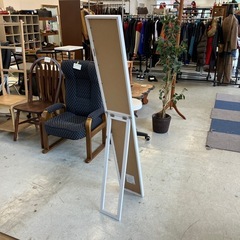 K2511-072 全身鏡 姿見 ミラー ホワイト キズ汚れ有りの画像