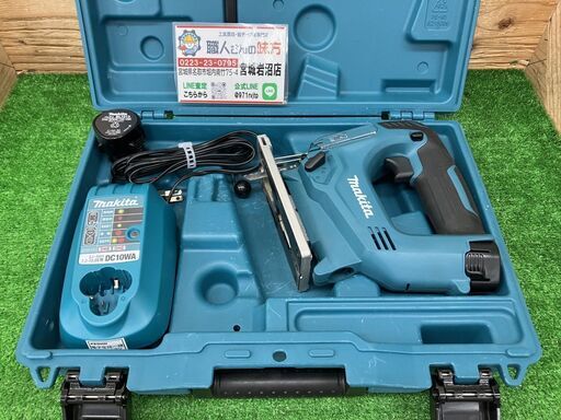 【SIW】makita マキタ JV100DW 10.8V充電式ジグソー バッテリー2個、充電器付き【中古動作品】