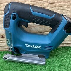 【SIW】makita マキタ JV100DW 10.8V充電式ジグソー バッテリー2個、充電器付き【中古動作品】の画像