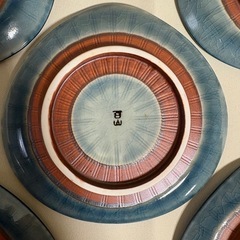 【未使用・美品】百山★貫入入り銘々皿×５枚セット★栗型の画像