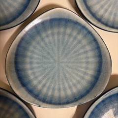 【未使用・美品】百山★貫入入り銘々皿×５枚セット★栗型の画像