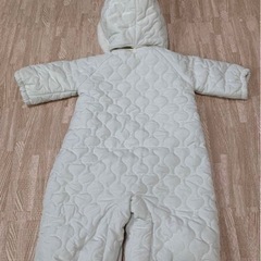 【新品未使用】フード付きキルティングカバーオール＆おくるみ　50〜70の画像