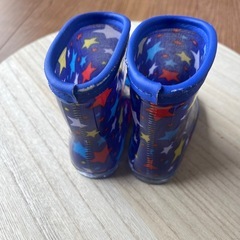 新品未使用　レインブーツ　ブルー　星　スター柄　13.0cmの画像