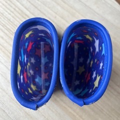 新品未使用　レインブーツ　ブルー　星　スター柄　13.0cmの画像