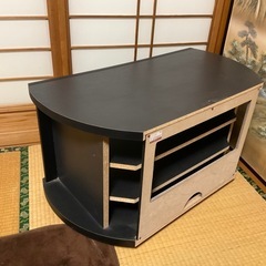 テレビ台 キャスター付き ガラス扉の画像