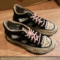 レディーススニーカー少し厚底スニーカー24.5cm数回着用品の画像