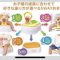 【箱・説明書あり】アガツマ アンパンマン 5WAYおまる おしゃべり付き の画像