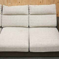 ≪zyt2529ジ限≫ 6人掛けソファ 総幅390cm　マルイチセーリング Simple Style バリエッタ 日本製 6連ソファ/３分割/バイカラー/応接/待合/中古家具/宮城県仙台市 71023-15の画像