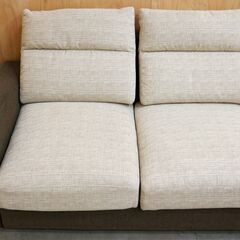 ≪zyt2529ジ限≫ 6人掛けソファ 総幅390cm　マルイチセーリング Simple Style バリエッタ 日本製 6連ソファ/３分割/バイカラー/応接/待合/中古家具/宮城県仙台市 71023-15の画像