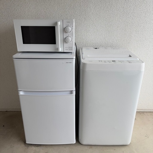 ?福岡市東区配送設置無料?　ヤマダオリジナル　高年式 3点セット　冷蔵庫(2024年製) 85L 洗濯機(2025年製)　4.5kg 