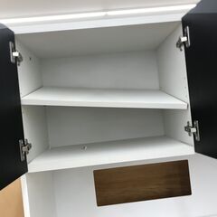 ★ジモティ割引あり★【リユースのサカイ野々市店】A-476　キッチンボート ３枚扉 茶/白 89(幅)×39(奥行き)×180(高さ)cmの画像