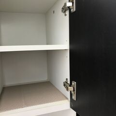 ★ジモティ割引あり★【リユースのサカイ野々市店】A-476　キッチンボート ３枚扉 茶/白 89(幅)×39(奥行き)×180(高さ)cmの画像