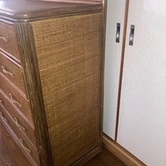 藤家具（ラタン）5段チェストの画像