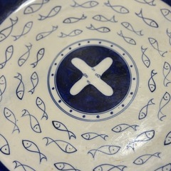 ベトナム　魚柄　大皿　の画像