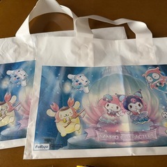 グリコ ポッキー極細バルーン3点とサンリオショッパー2枚セット！新品の画像