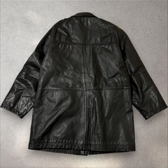 Sub Urban 本革 牛革 裏地総柄 レザージャケット Lサイズ ブラック系の画像