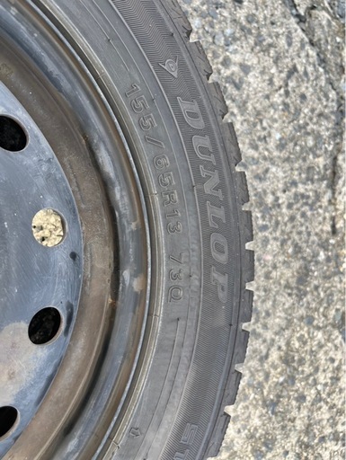 ワンシーズンのみ使用‼︎2023年製スタッドレスタイヤ155/65R13 　軽自動車用　
ダンロップ　ウィンターマックス2  