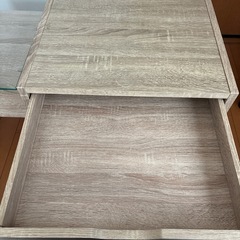 🌿LOWYA ロウヤ ガラス天板付きセンターテーブル（ナチュラル）の画像