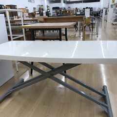 ★ジモティ割引あり★【リユースのサカイ野々市店】A-478　ローテーブル 白 120(幅)×60(奥行き)×54(高さ)cm ※クリーニング済みの画像