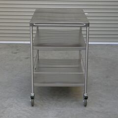 ≪zyt2530ジ≫ IKEA/イケア 家庭用キッチンカート ステンレスワゴン FLYTTA/フリッタ 501.706.36 おしゃれ/作業台 71029-10の画像