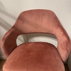  ベロア調チェアー　
2脚セットの画像