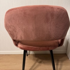  ベロア調チェアー　
2脚セットの画像