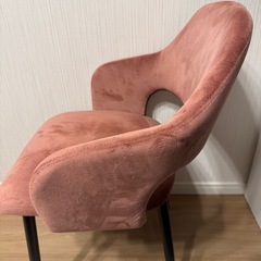  ベロア調チェアー　
2脚セットの画像