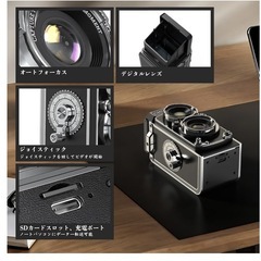 【新品】レトロカメラ トイカメラ デジタルカメラ16GBカード日本語説明書ストラップ付きの画像