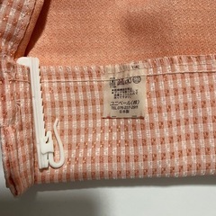 ピンクチェックカーテン 100×200cm 2枚の画像