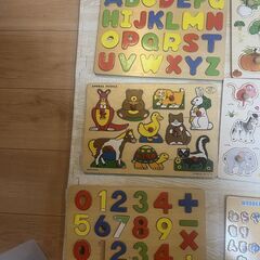 木のパズルセット6枚の画像