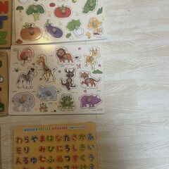 木のパズルセット6枚の画像
